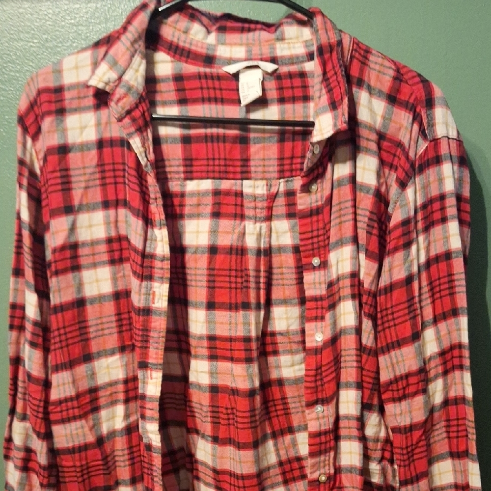 Plaid Button-Up Shirt